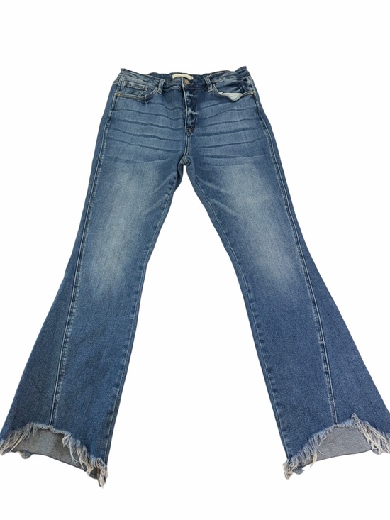 Grace And Emma Denim - Blue Women's Flare Jeans with Frayed Hem